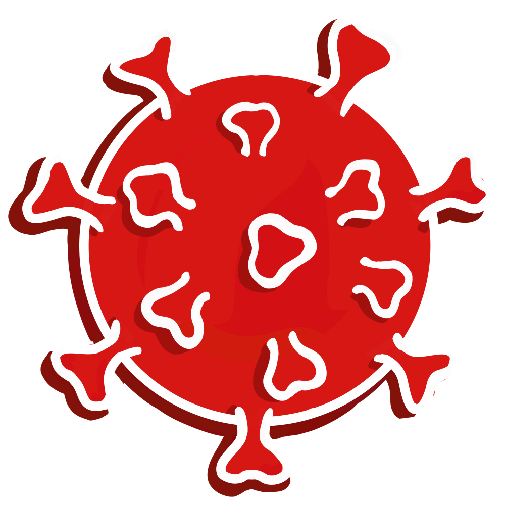 Line drawing of the 2019 Novel Coronavirus