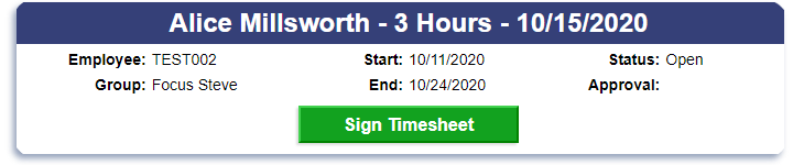 Timeclock overview screenshot