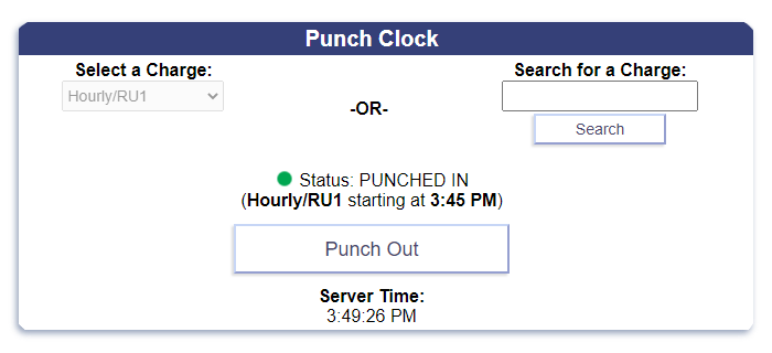 Timeclock details screenshot